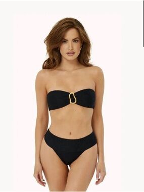 PQ Swim Black Bikini with Gold Accent